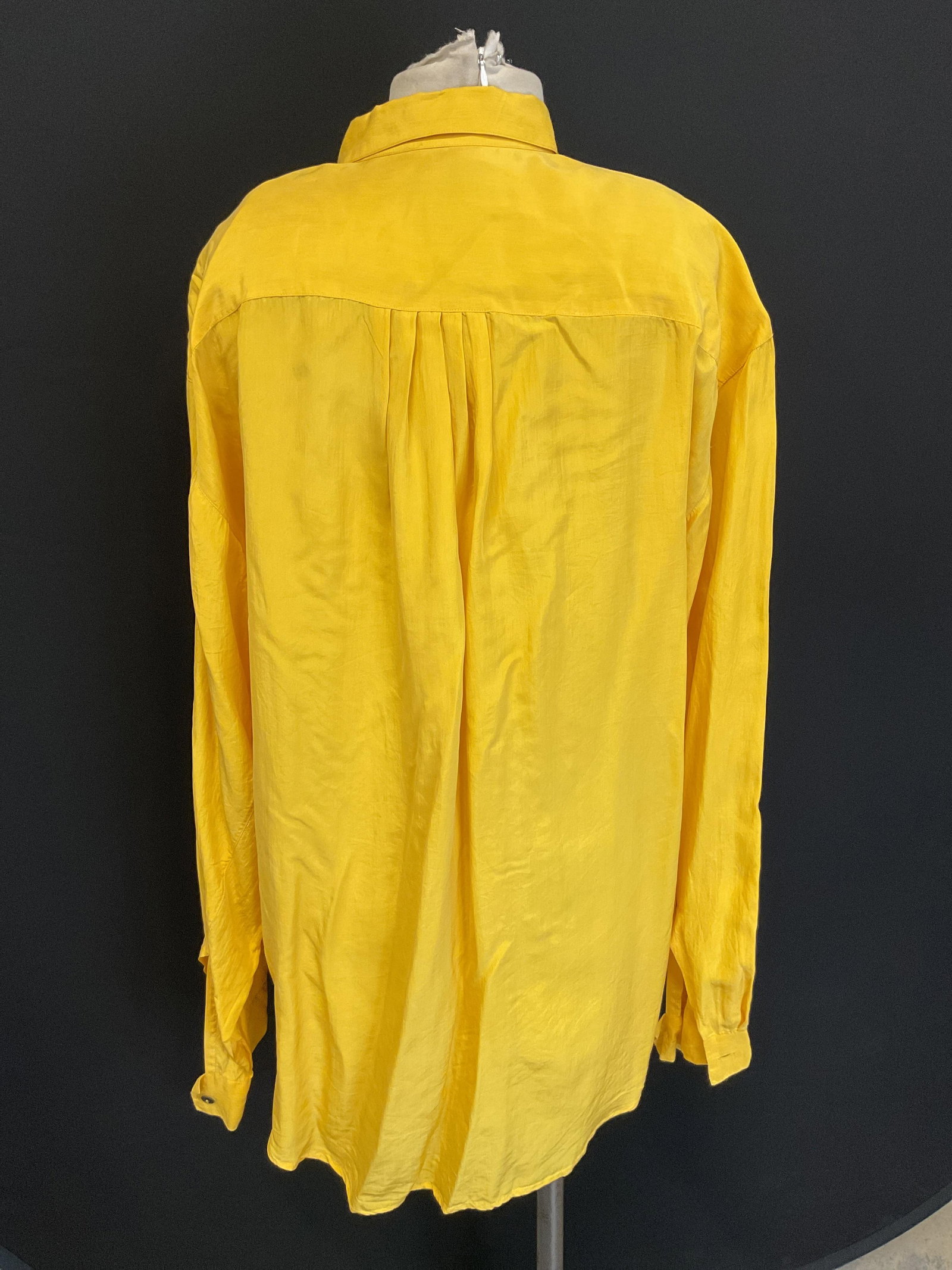 Axis Yellow Silk Long Sleeve Button Down - 3