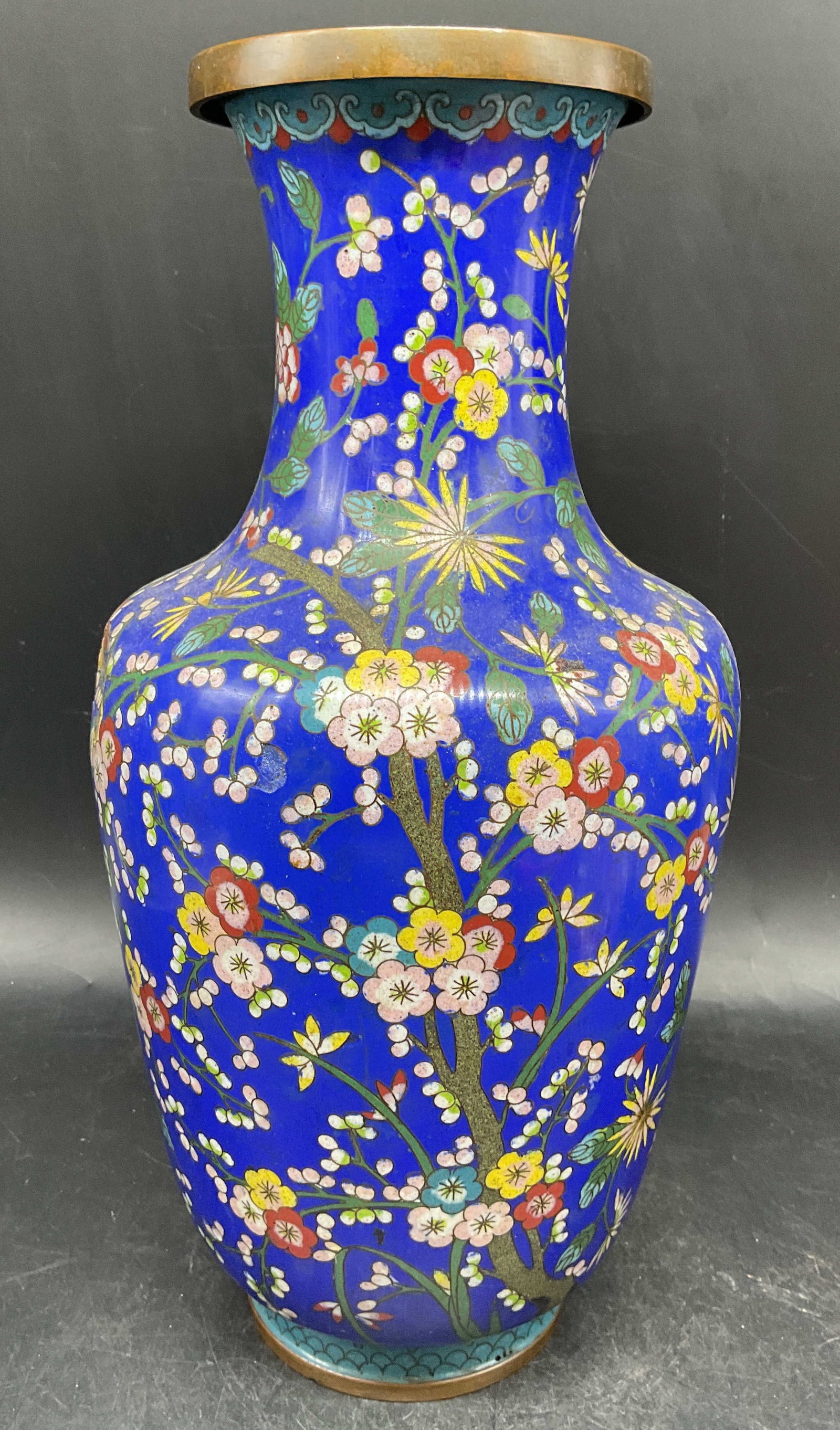 Vintage Chinese Cloisonne Floral Vase (1 of 9)