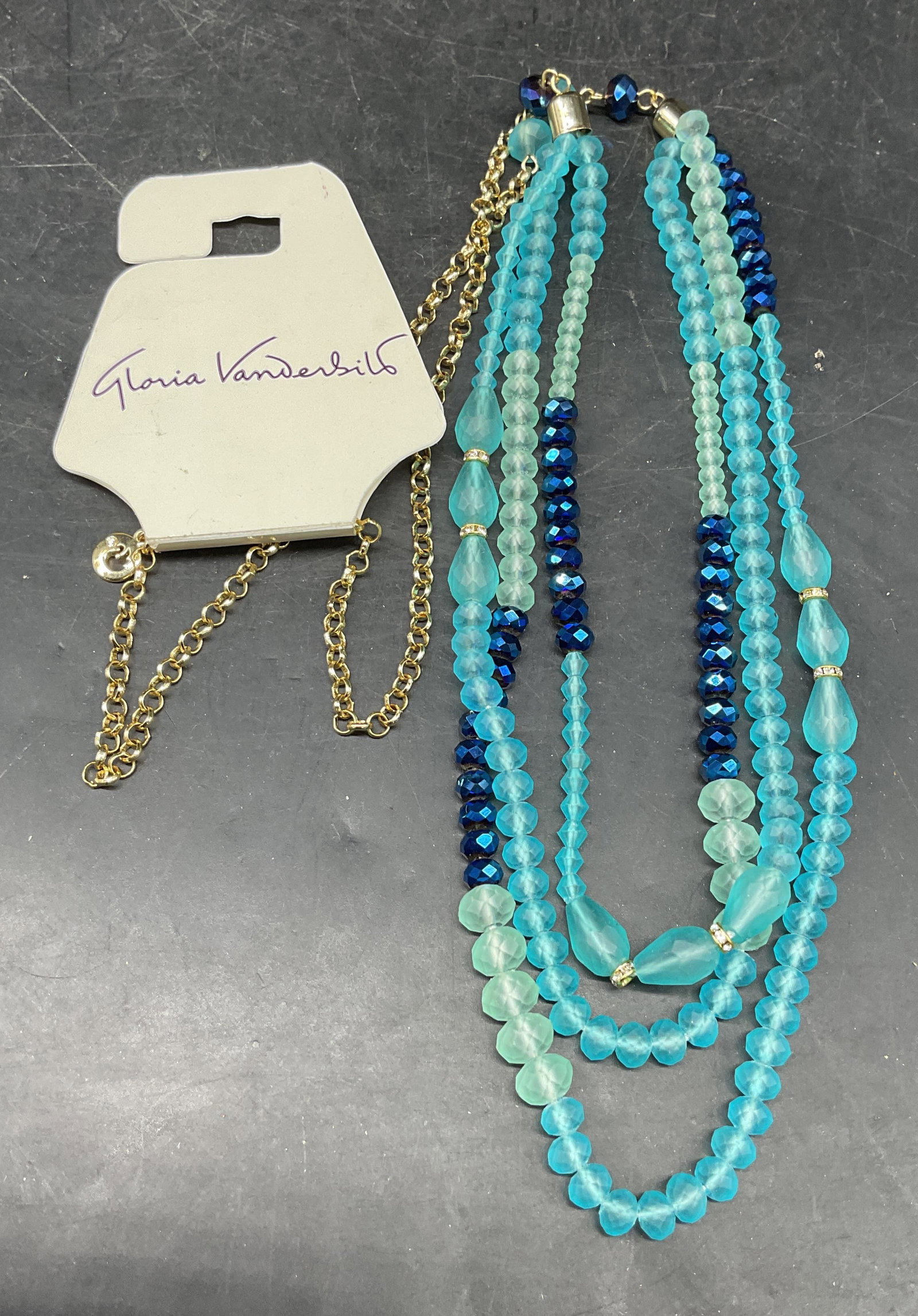 Gloria Vanderbilt Swarovski Crystal Necklace NWT (1 of 6)