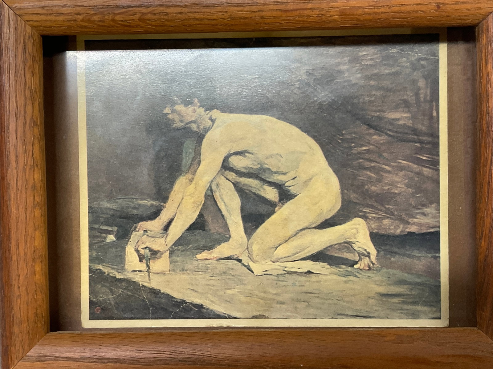 Marble Polisher by Henri de Toulouse-Lautrec Print: The Marble Polisher by Henri de Toulouse-Lautrec Framed Print. Frame has no back. Not Examined Out of Frame. Measures app 6.25in H x 8in W. Marble Polisher, Henri de Toulouse-Lautrec, Prints, Painting
