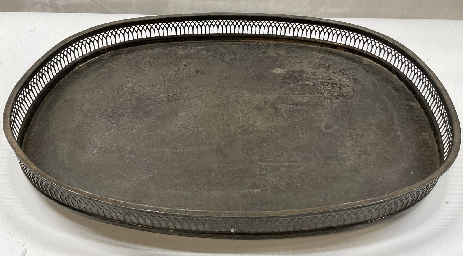 Cavalier Silver Plated Footed Vanity Tray England (1 of 7)