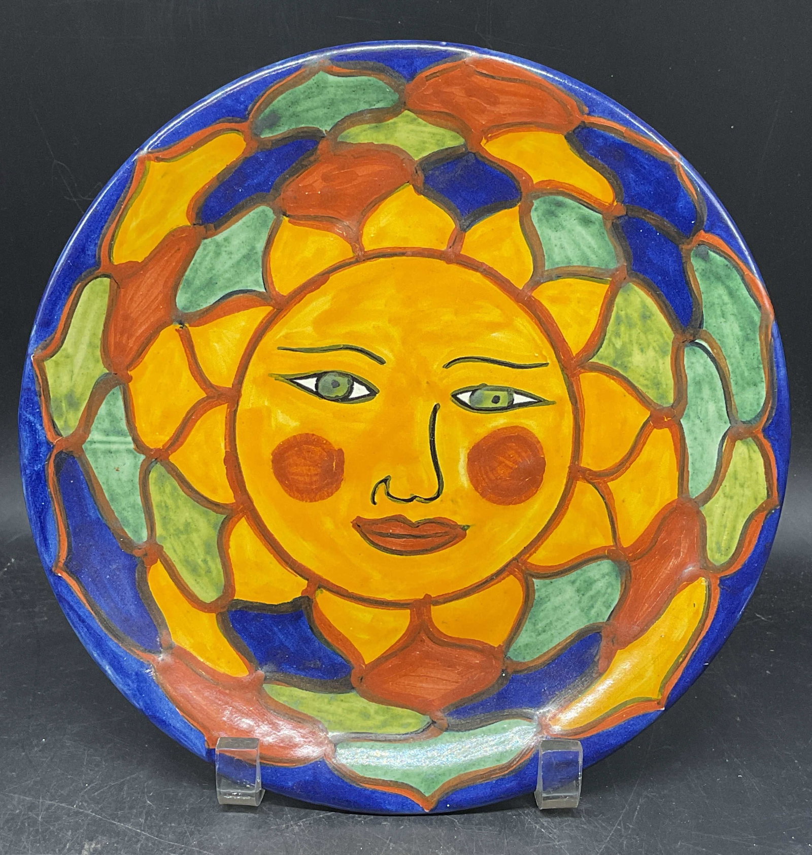 Vintage Ceramic Sunflower Face Plate (1 of 6)