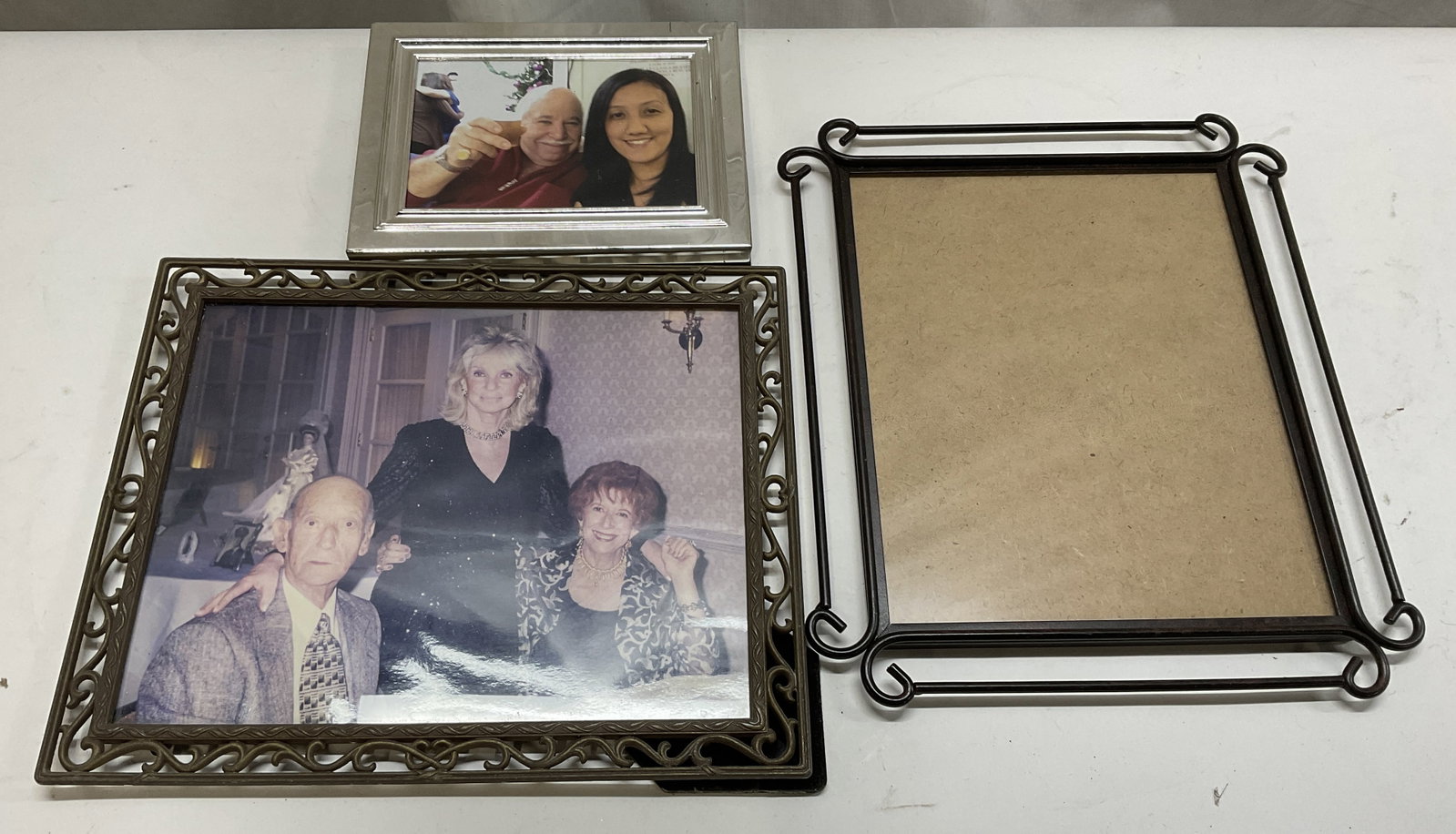 Lt 3 Vintage Metal Picture Frames Sicura Italian+ (1 of 10)