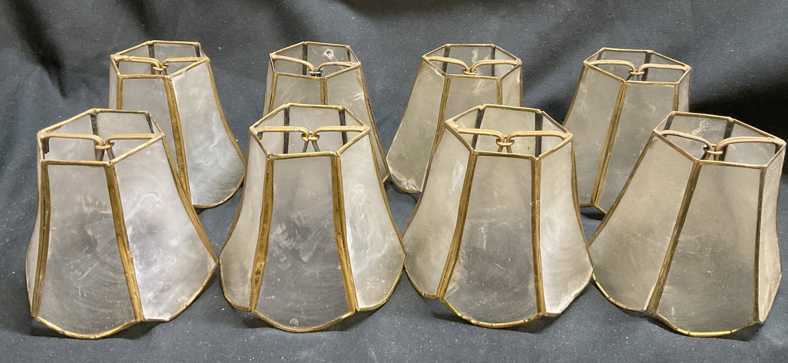 Lt 8 VTG 6-Panel Capiz Shell Lamp Shades (1 of 8)