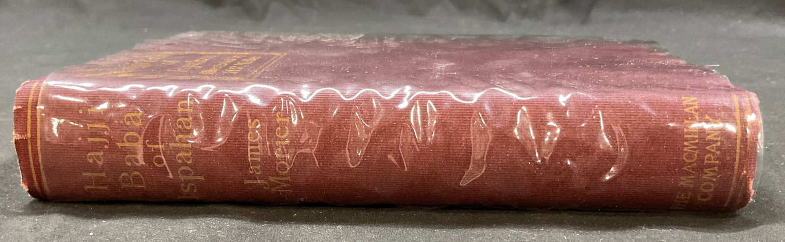 1895 Adventures Of Haji Baba Illus Bk Morier+: The Adventures Of Haji Baba Of Ispahan. By James Morier. Illustrated by H. R. Millar. Published by Macmillan and Co, 1895. Hard cover leather with gilt embossed trim. Contains illustrations. Measures 