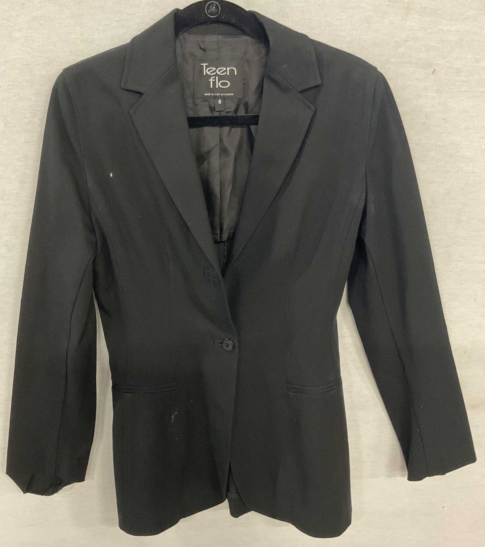 Teen Flo Black Cotton Blazer Jacket Canada (1 of 6)