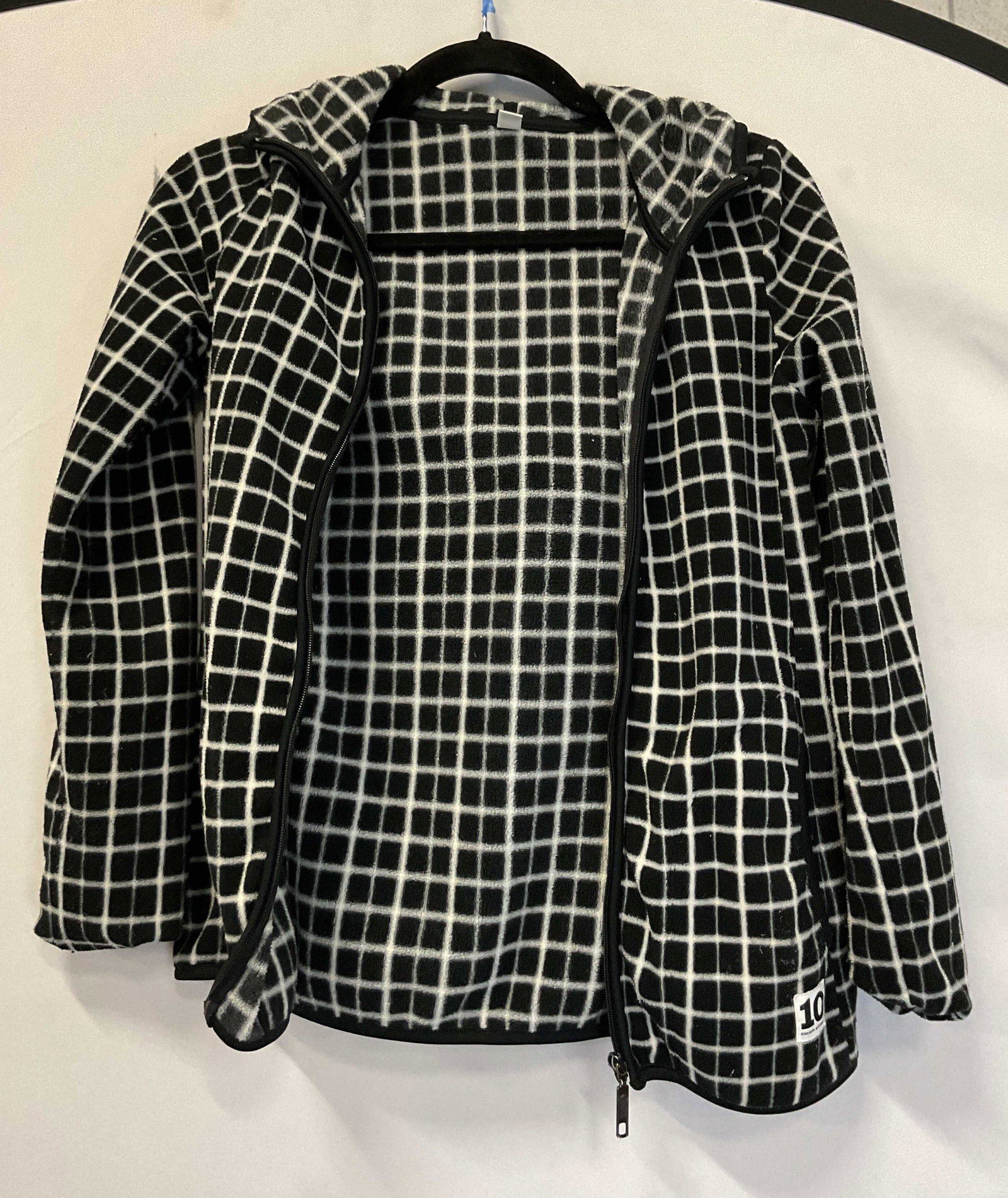 Uniqlo Black & White Checker Zip Up Jacket (1 of 7)