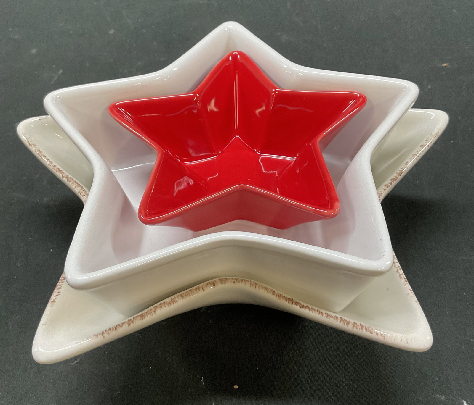 Lot 3 Pottery Barn+ Ceramic Star Dishes (1 of 11)