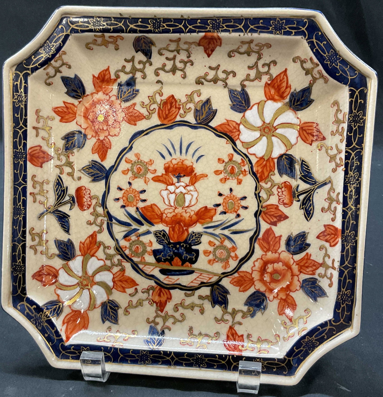 Vintage Japanese Imari Porcelain Square Plate (1 of 6)