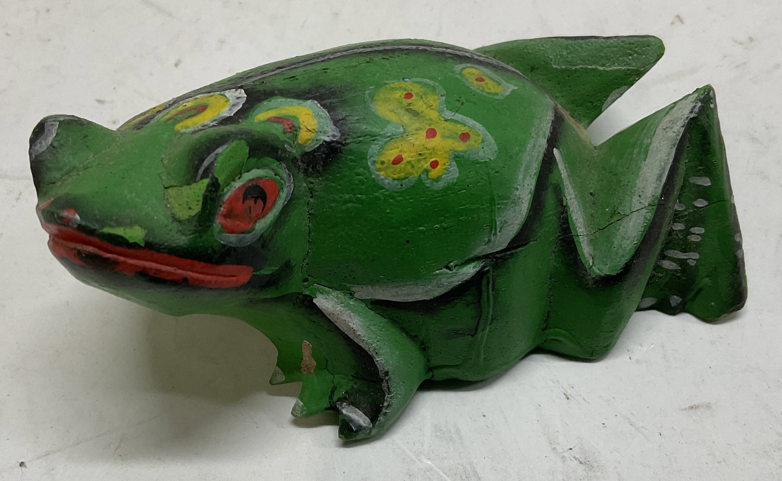 Balinese Folk Art Hand-Carved & Painted Frog (1 of 7)