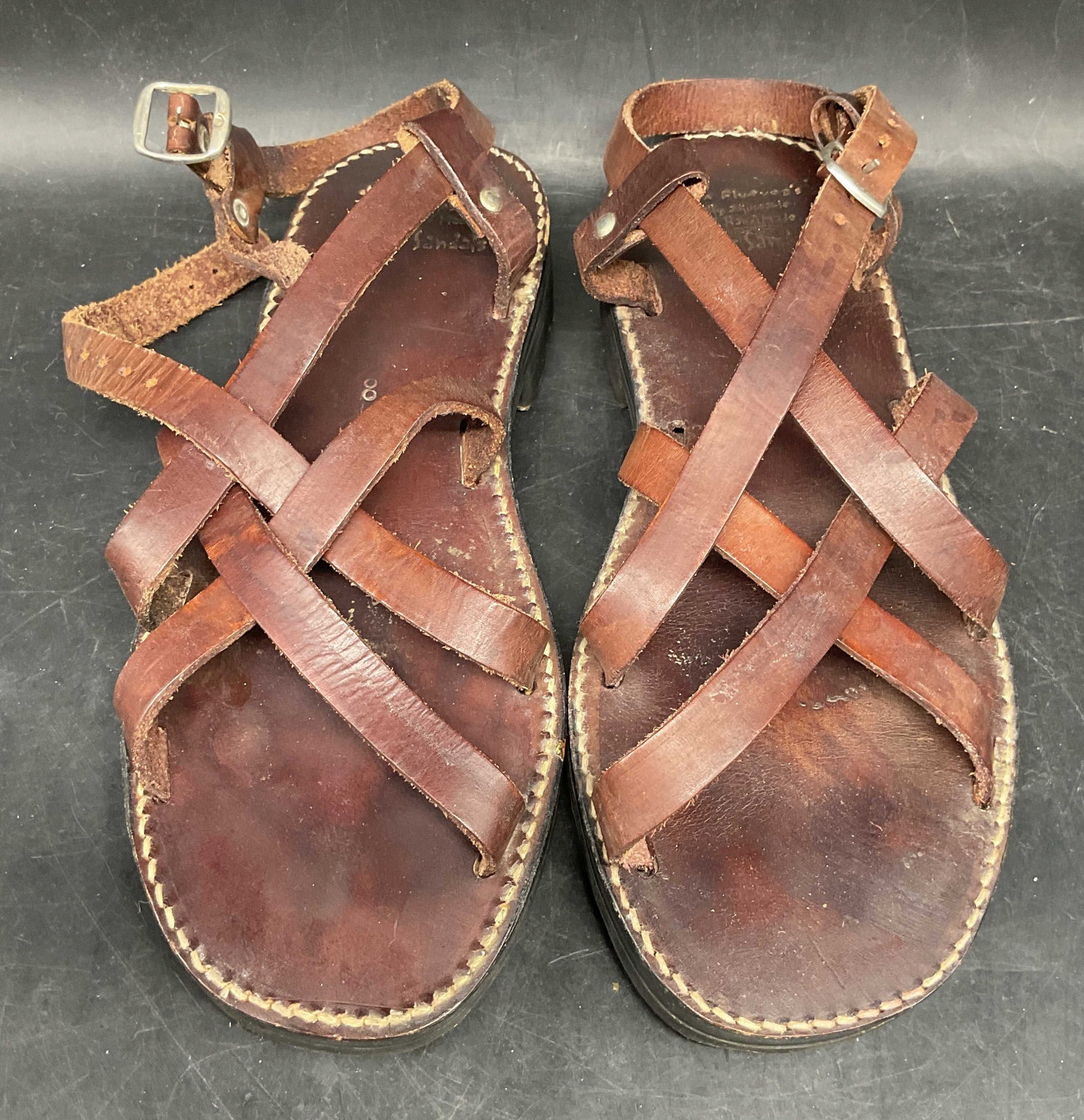 John Fluevog Brown Leather Jesus Sandals (1 of 7)