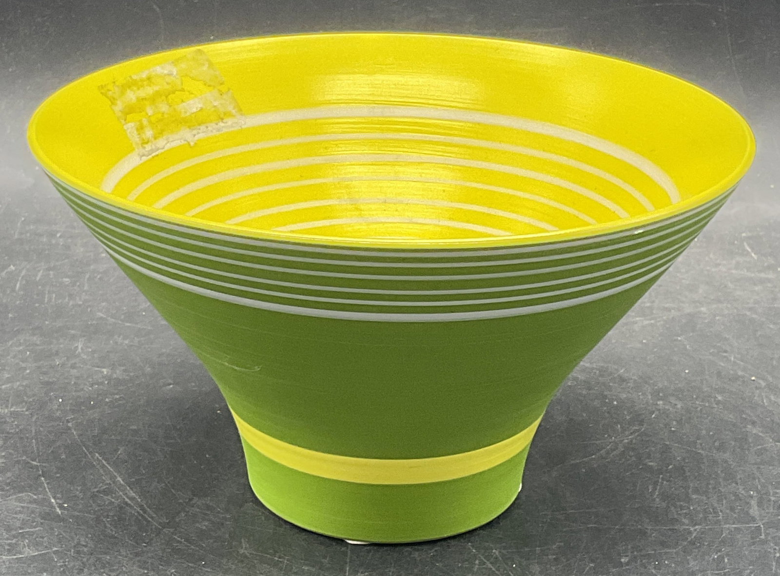 Tozai Yellow Green Striped Ceramic Vase (1 of 6)