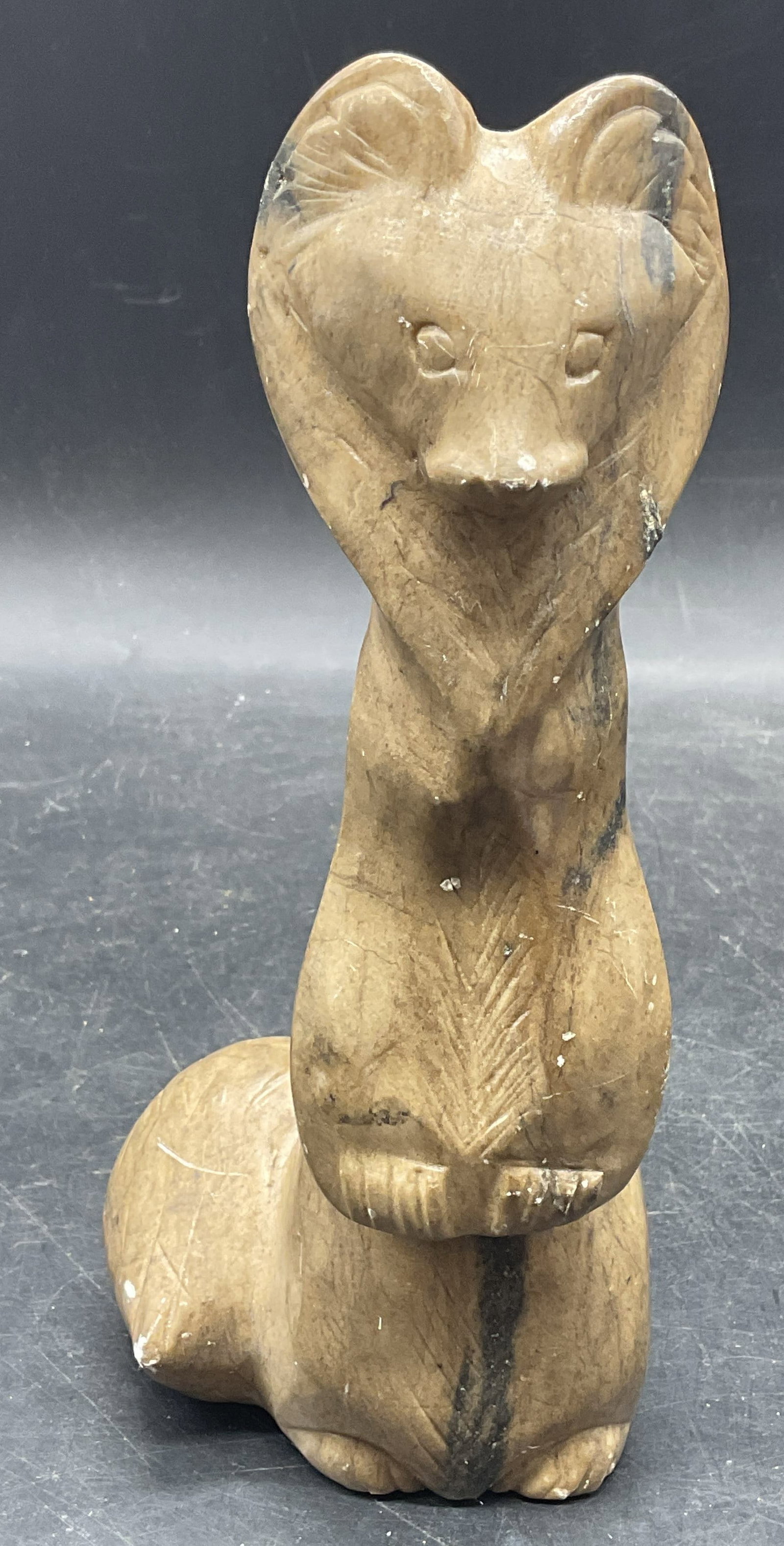 Soviet Era Carved Stone Sable Figurine, Russia (1 of 6)