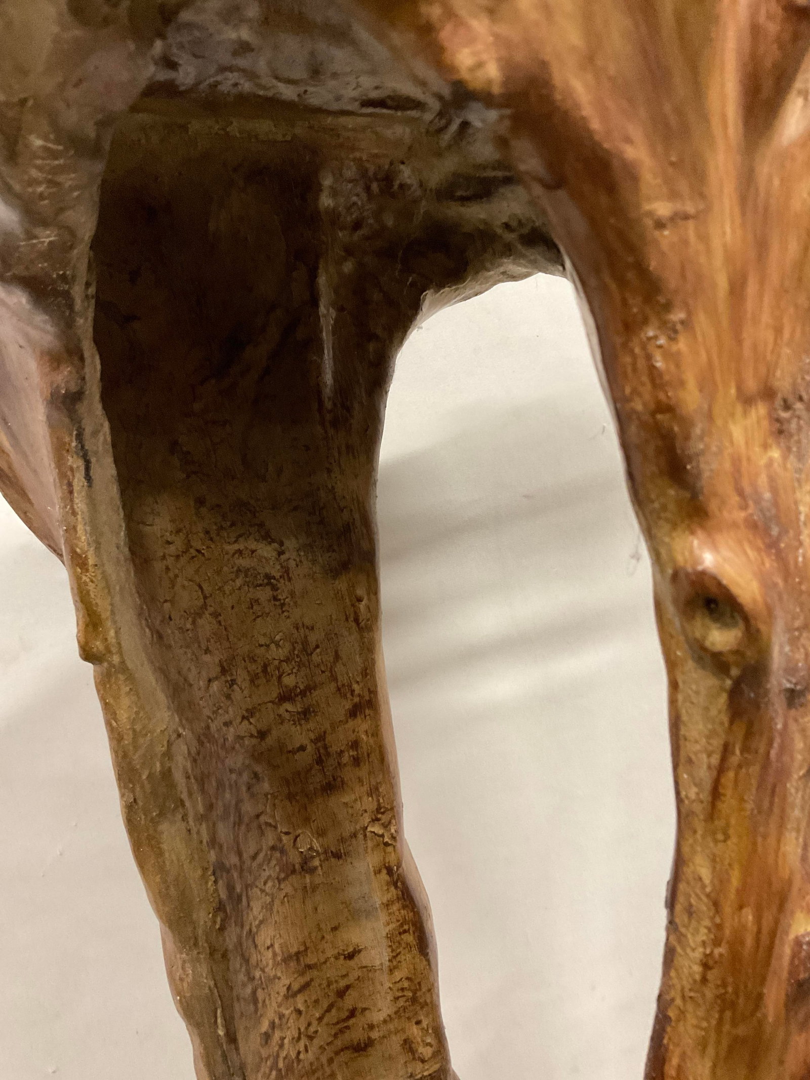 Handcrafted Pottery Tree Stump Side Table - 6