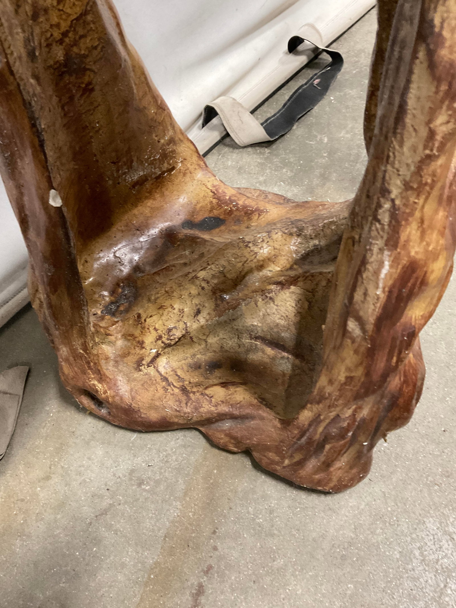 Handcrafted Pottery Tree Stump Side Table - 8