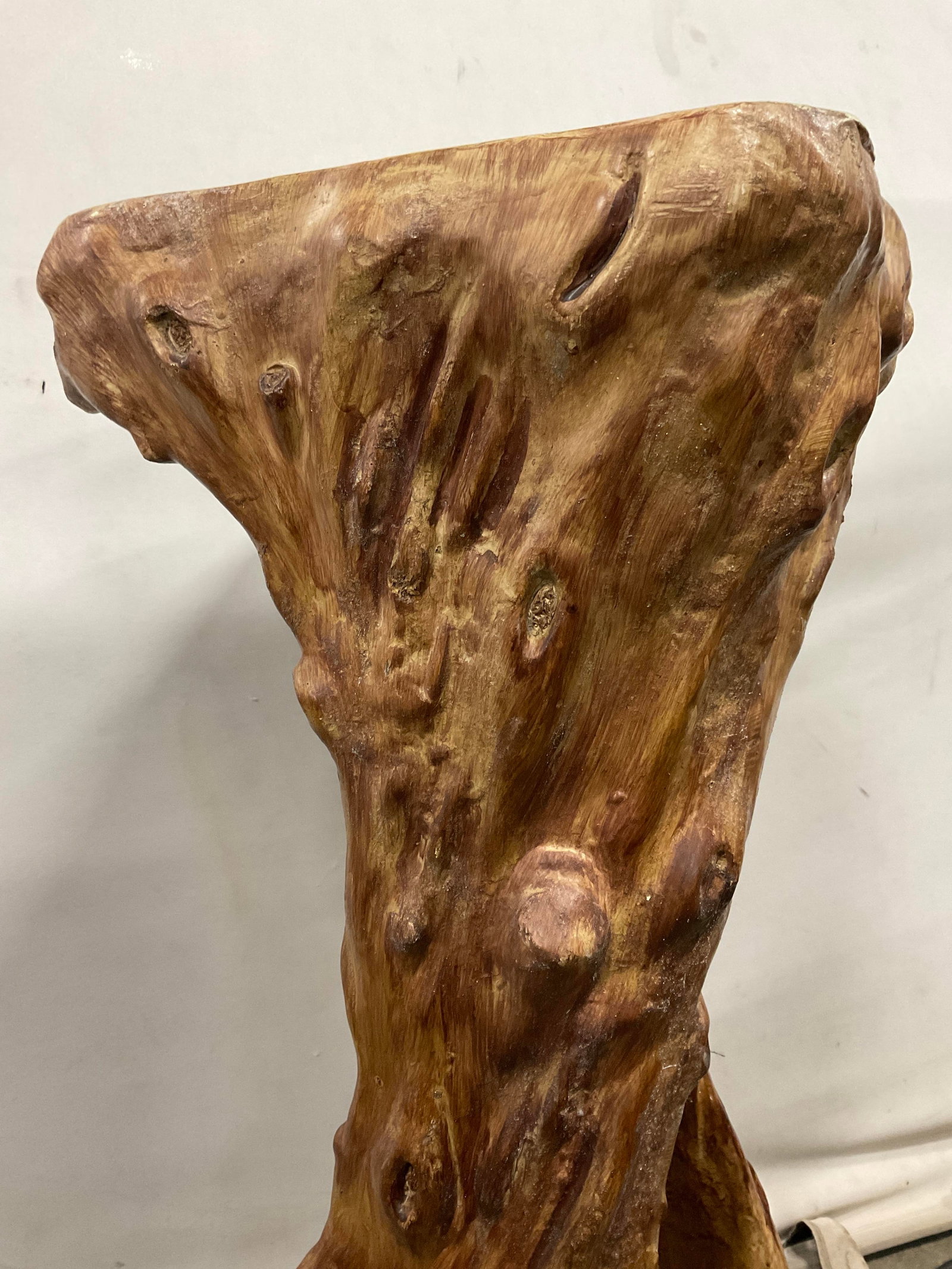 Handcrafted Pottery Tree Stump Side Table - 9