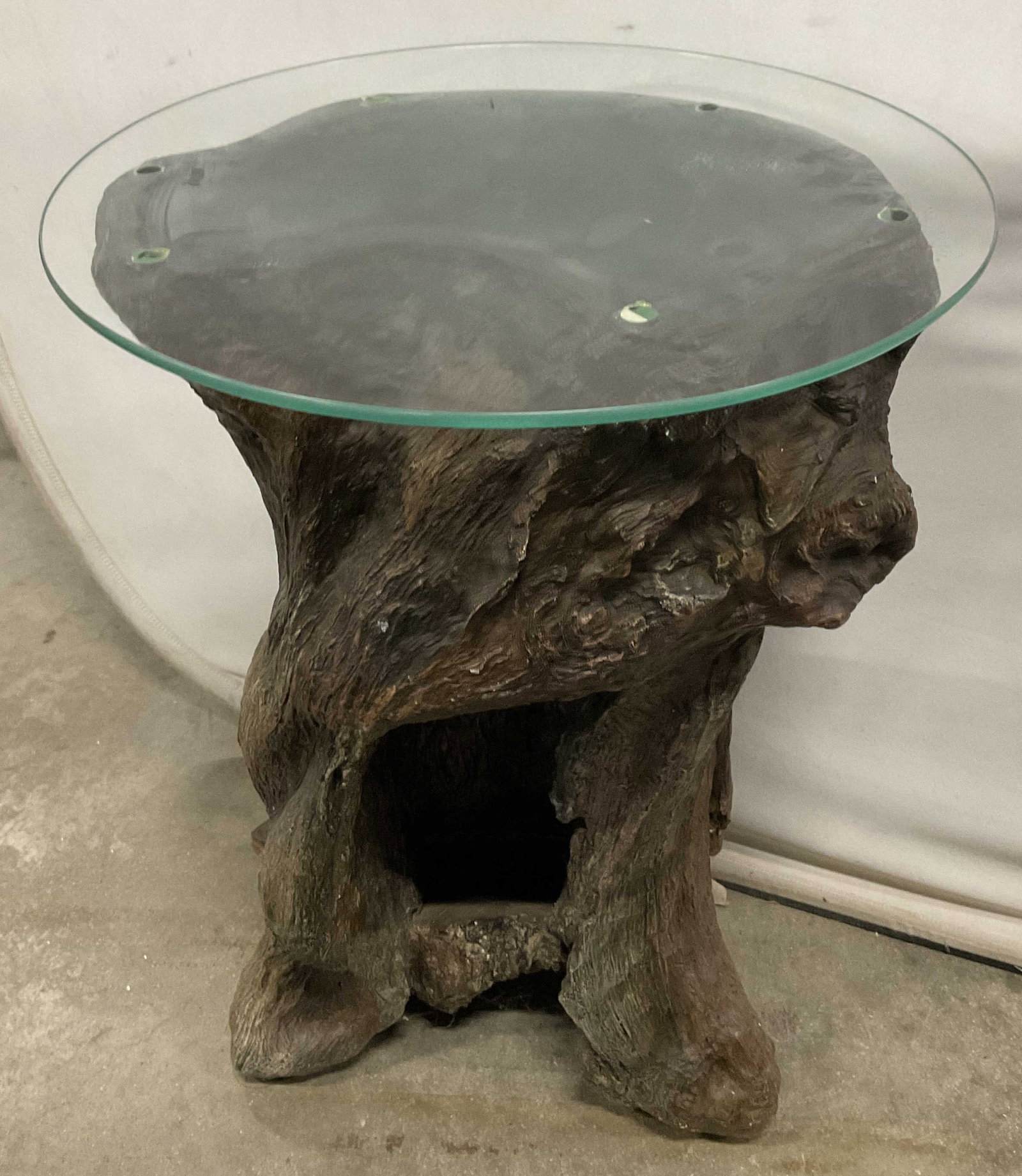 Tree Stump Glass Top Table (1 of 10)
