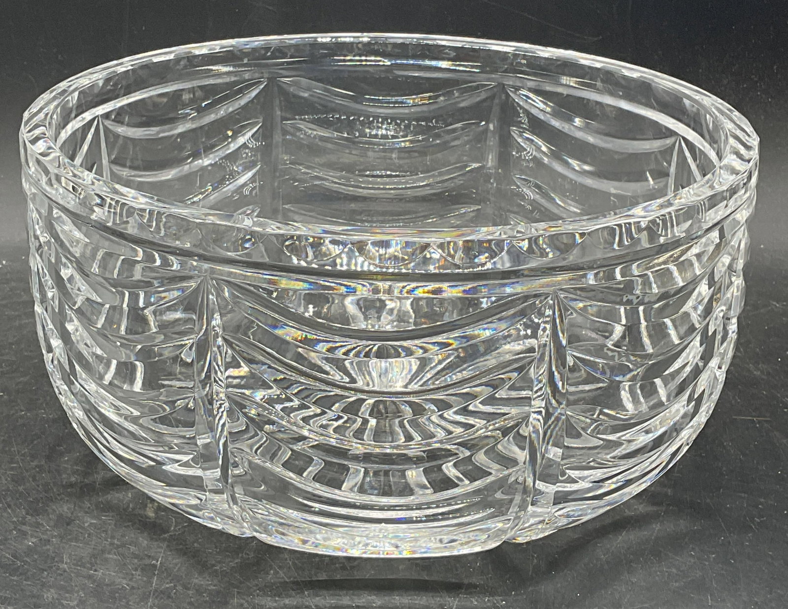 Tiffany Royal Brierley Cut Crystal Swag Bowl (1 of 7)