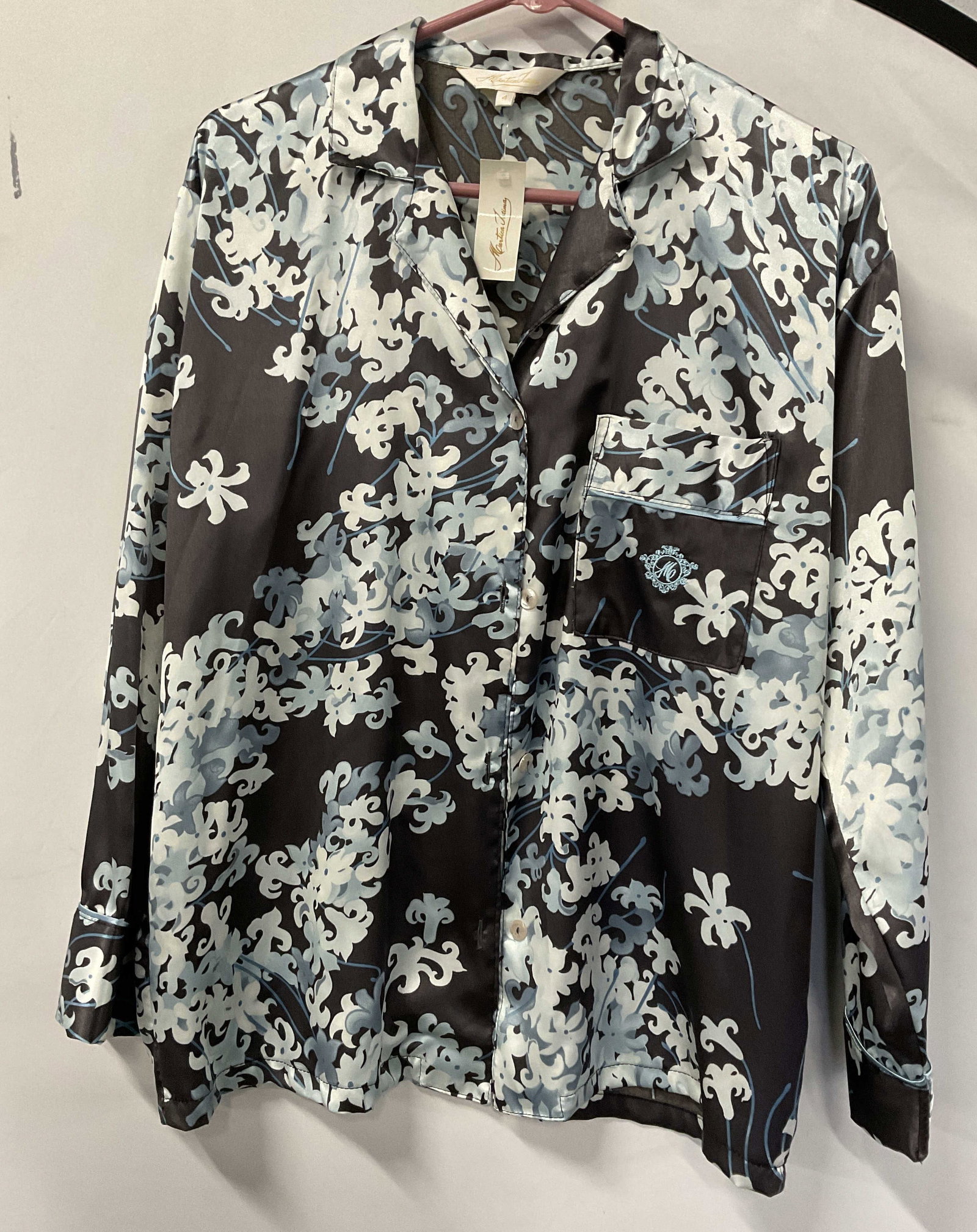 NWT Martica Intima Satin Loungewear Blouse (1 of 8)