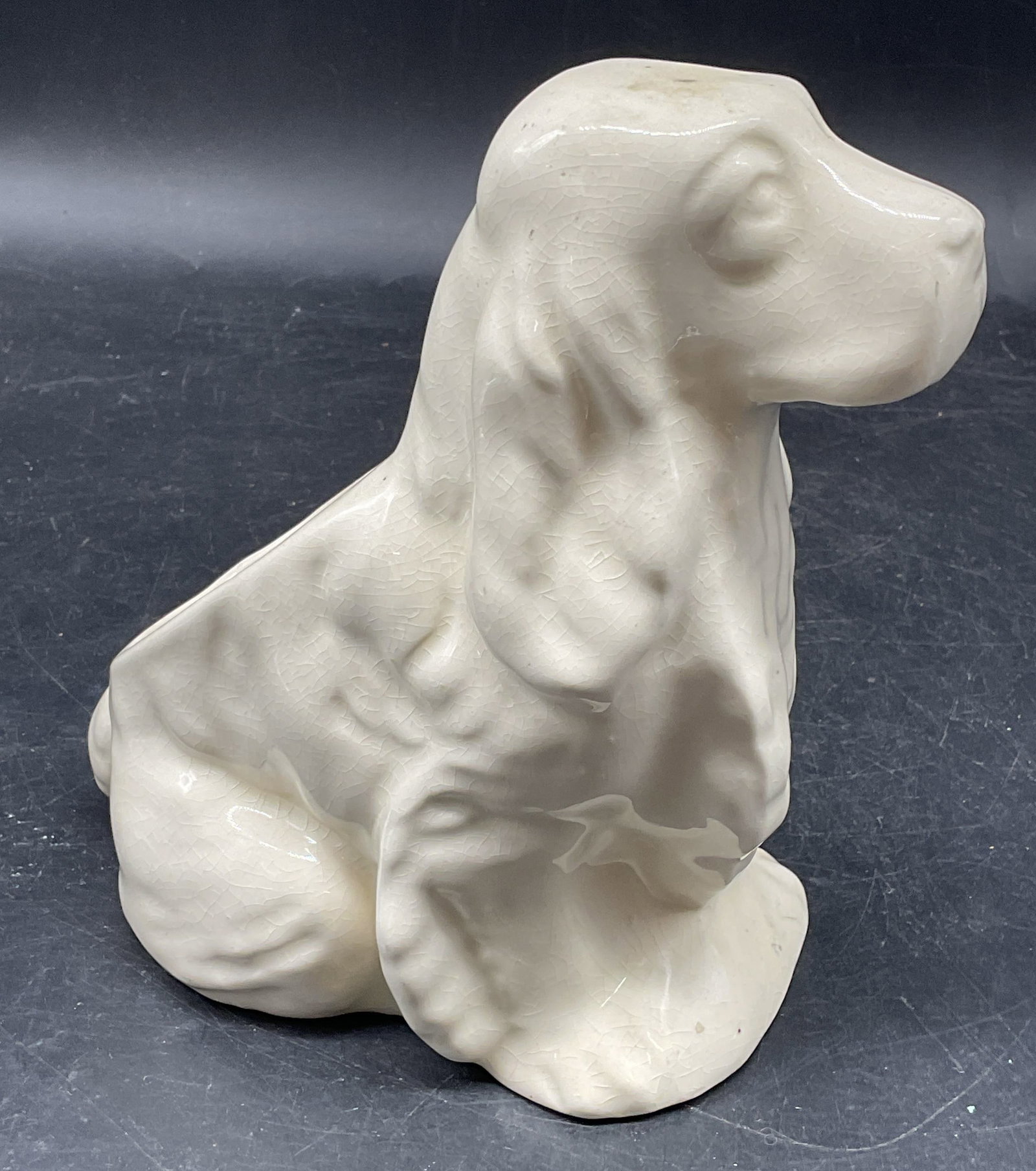 Vintage White Ceramic Dog Planter (1 of 6)