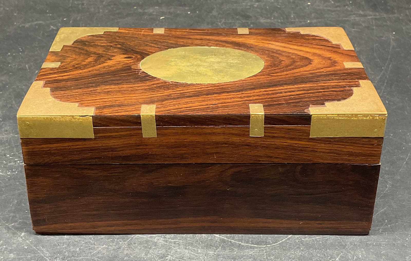 Vintage Wood & Brass Jewelry Dresser Box (1 of 6)