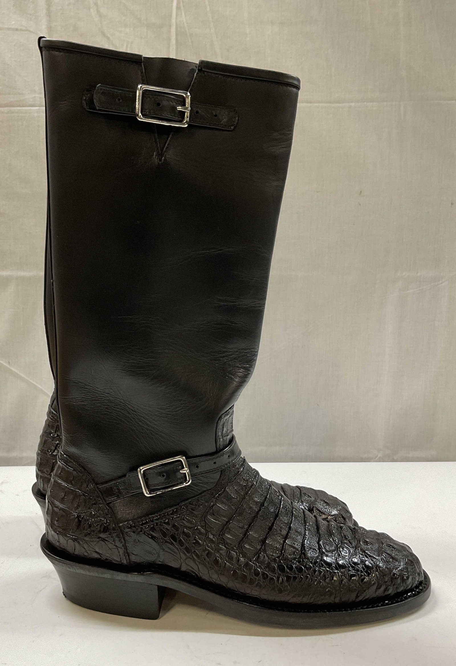 Caboots Black Alligator Skin Style Calf Boots NIB (1 of 9)