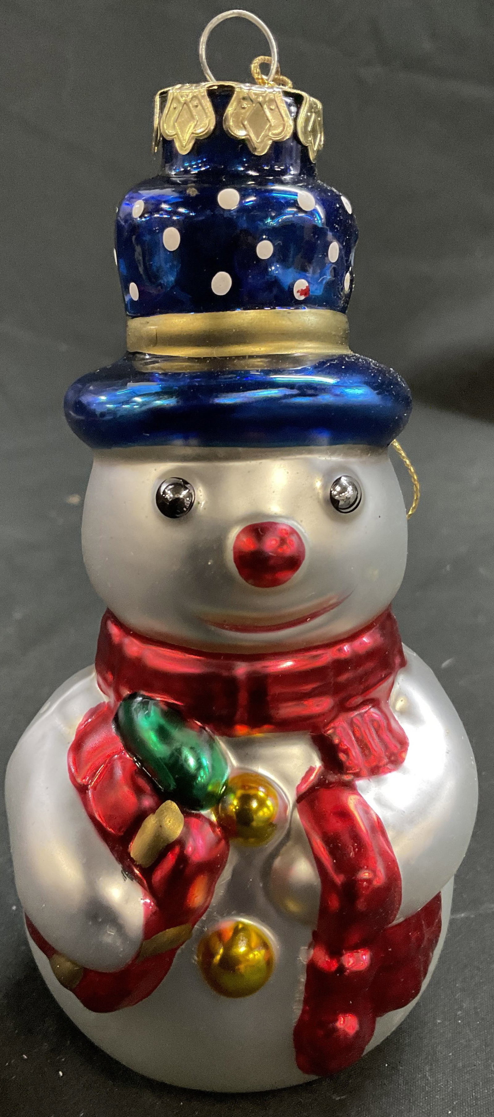 Vintage blown glass Snowman Ornament (1 of 5)