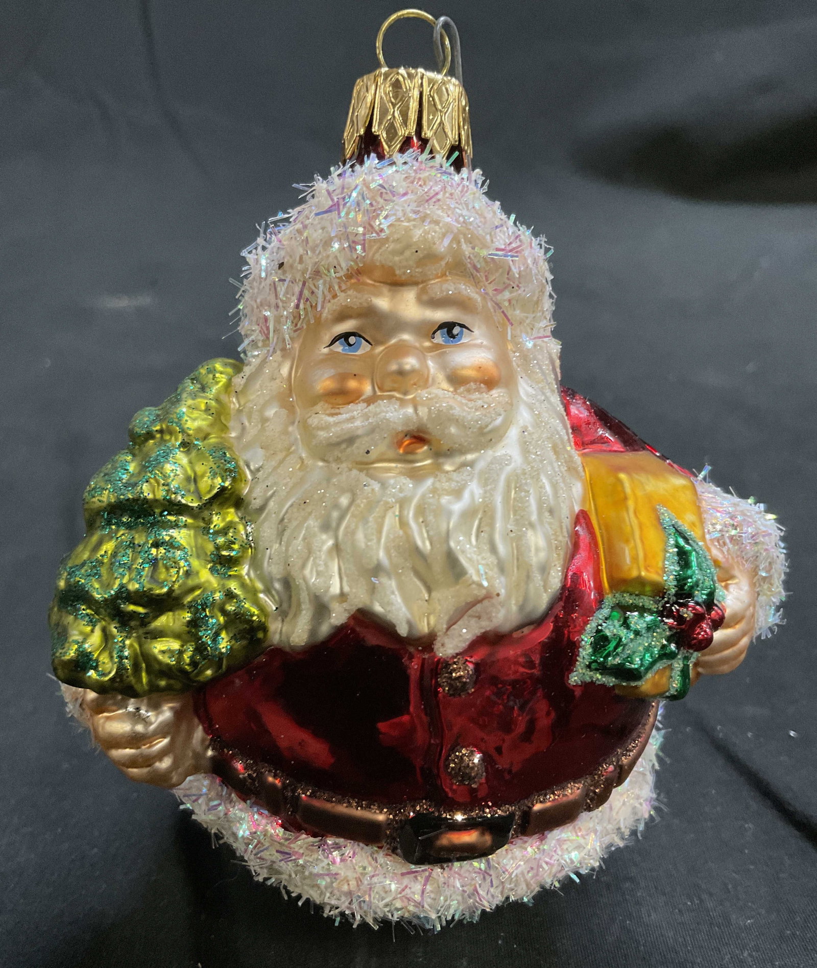 Vintage Blown Glass Santa Christmas Ornament (1 of 8)