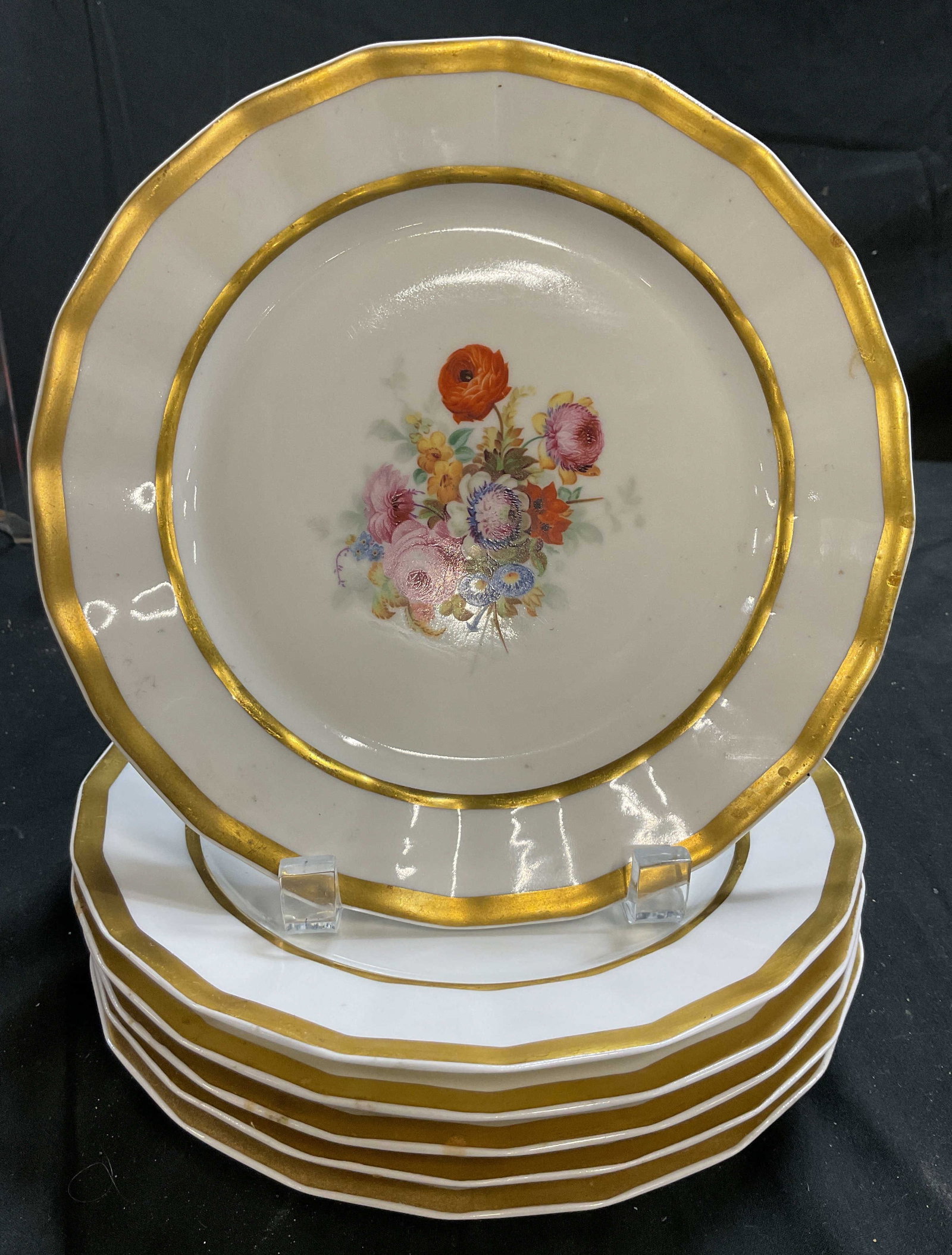 Set 6 French Limoges Porcelain Plates (1 of 7)