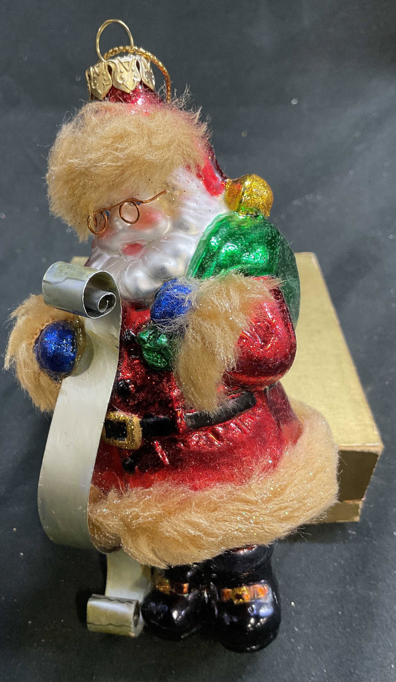 Vintage Santa Clause Glass Ornament (1 of 7)