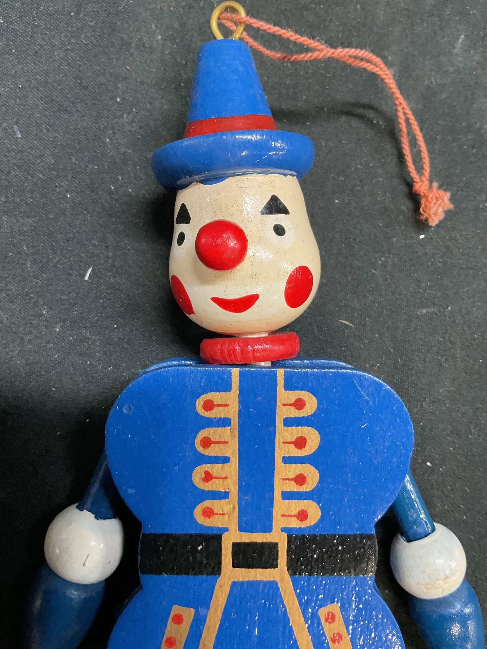 Vntg Wood Jumping Jack Pull String Toy - 2