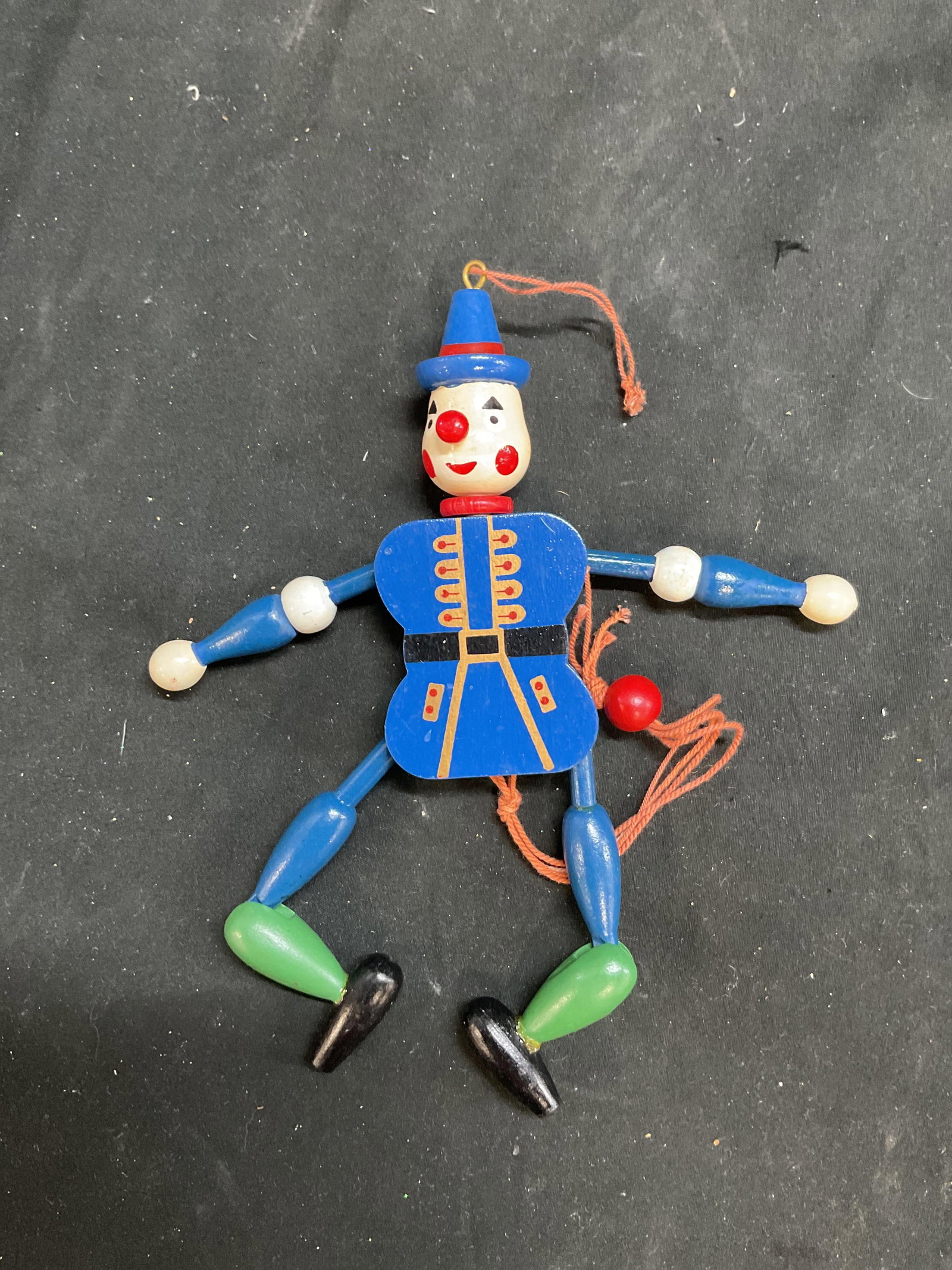 Vntg Wood Jumping Jack Pull String Toy - 3