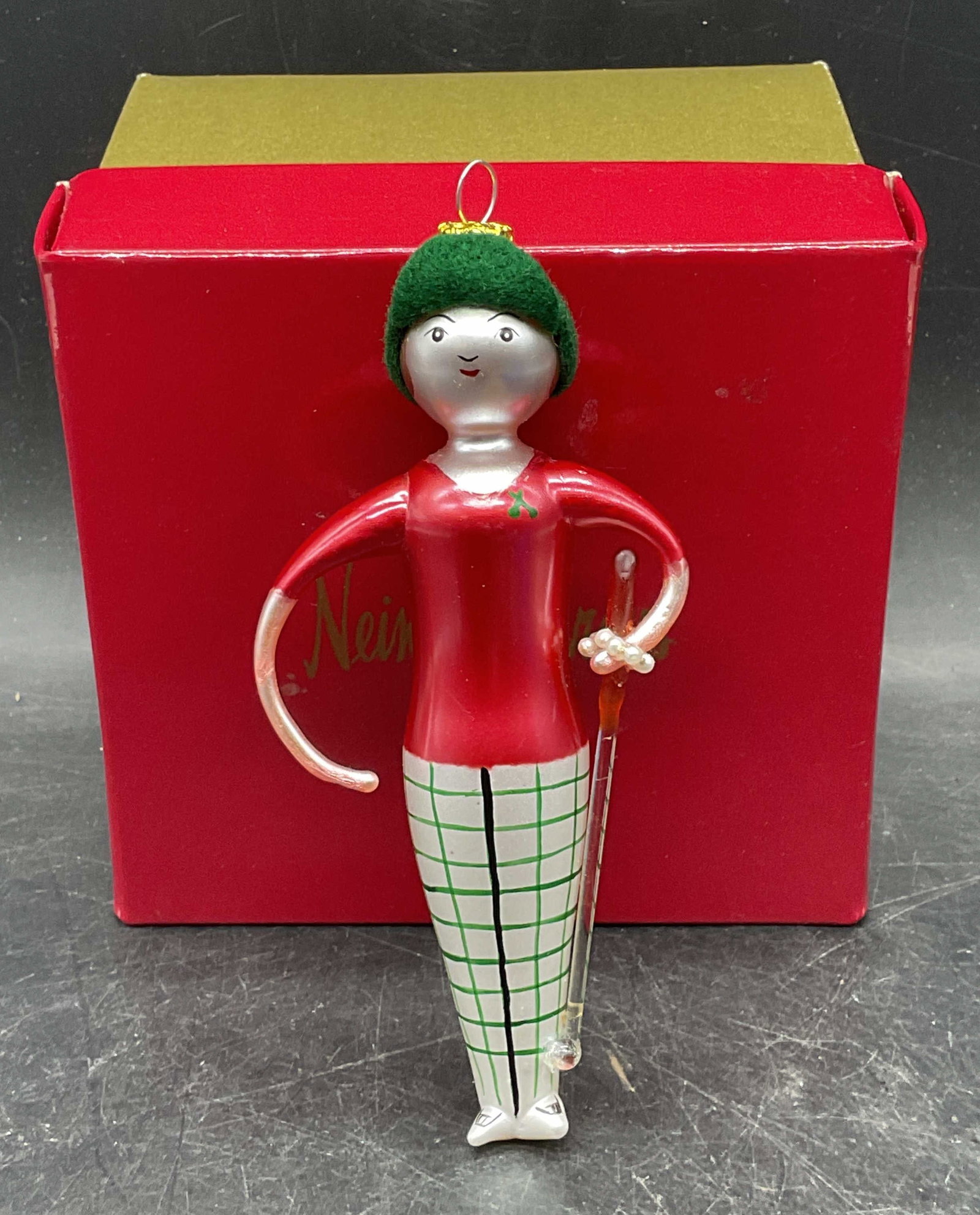 Golf Woman Blown Glass Christmas Ornament (1 of 6)