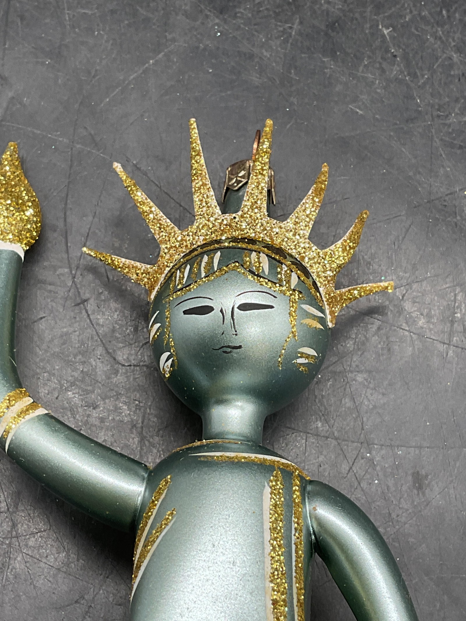 Statue of Liberty Blown Glass Christmas Ornament - 6