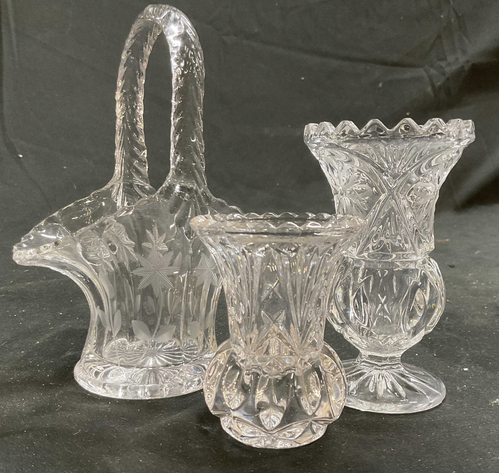 Group 3 Vintage Cut Glass Table ware (1 of 10)