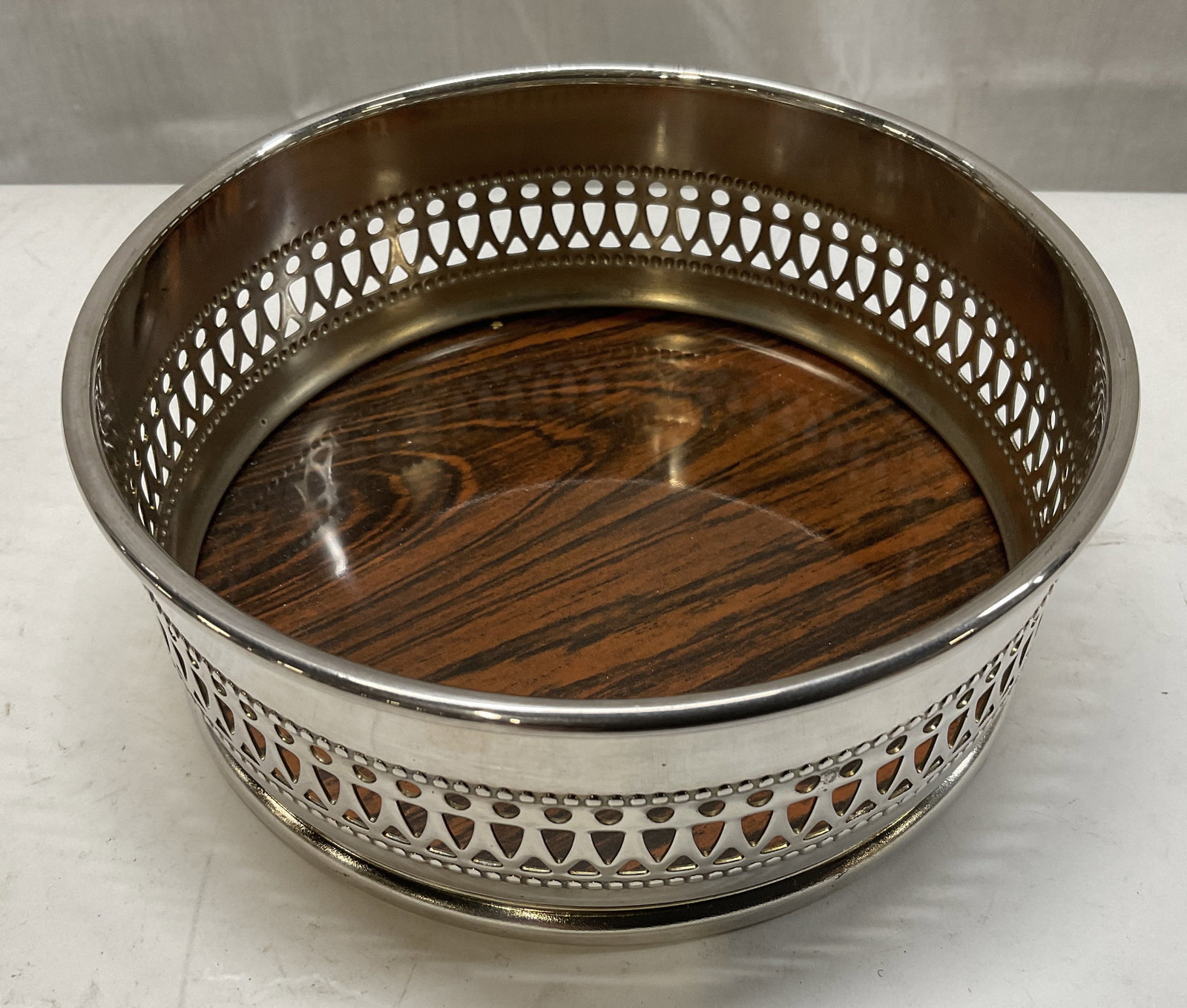 Vintage Silver-Plated Bottle Coaster (1 of 6)