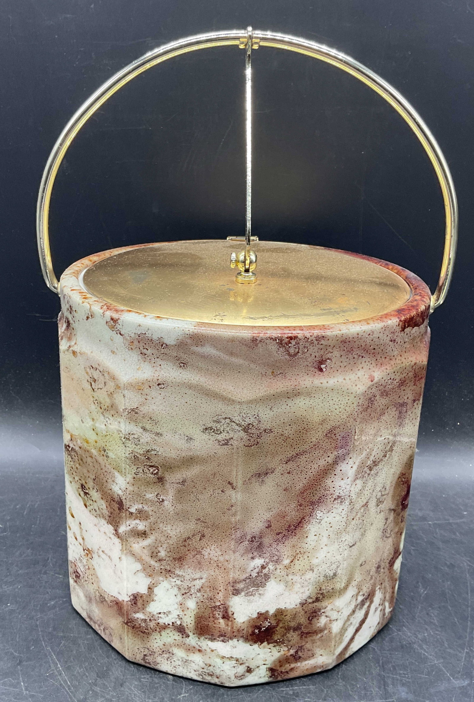 Vintage Kraftware Faux Stone Ice Bucket (1 of 7)