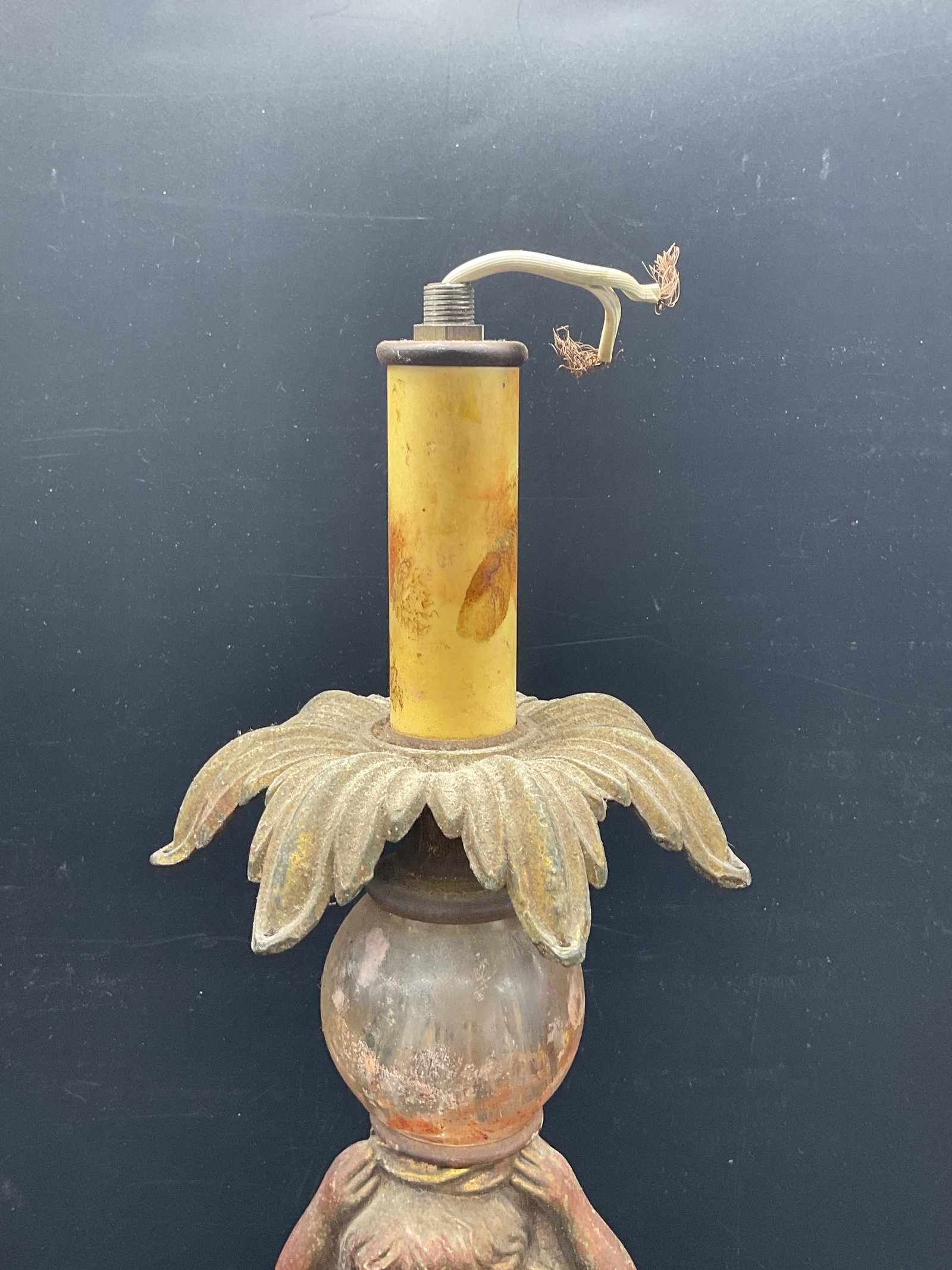 Heyco Classical Putto Cherub Candlestick Lamp - 4