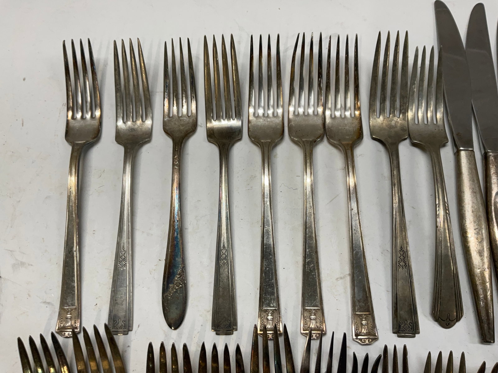 Lt 54 Vintage Silver-Plated+ Flatware - 2