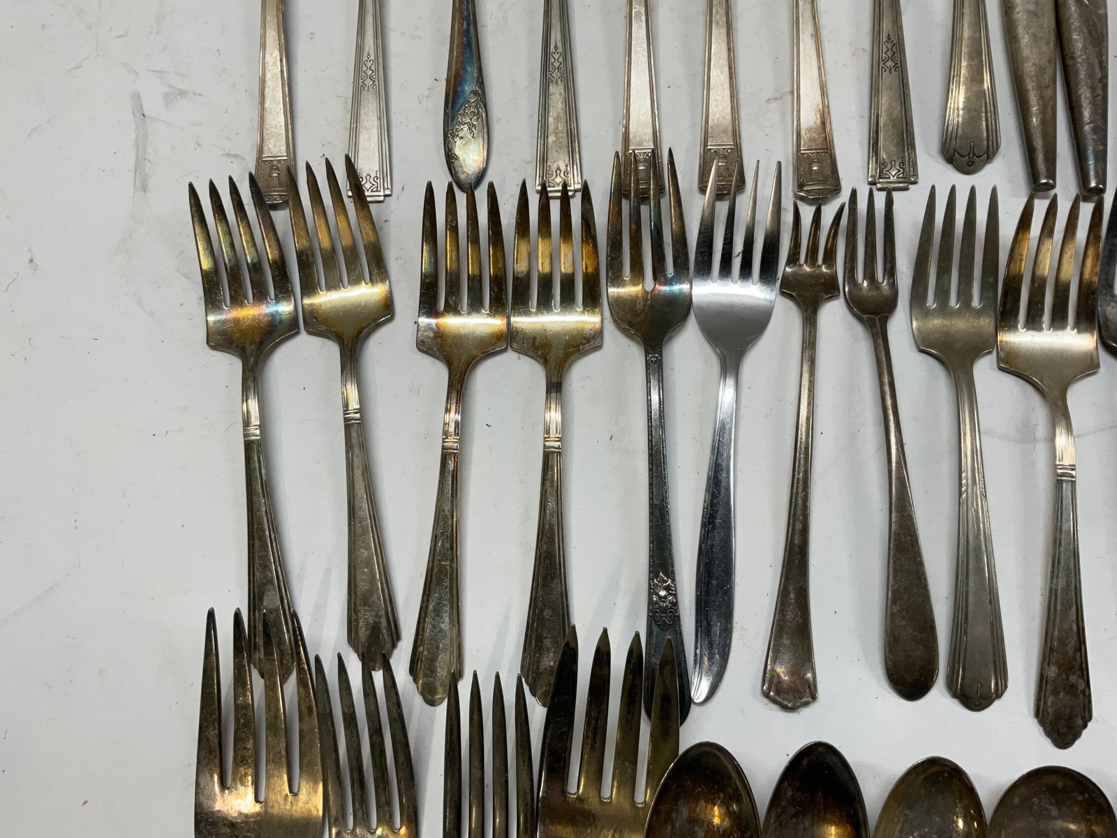 Lt 54 Vintage Silver-Plated+ Flatware - 4