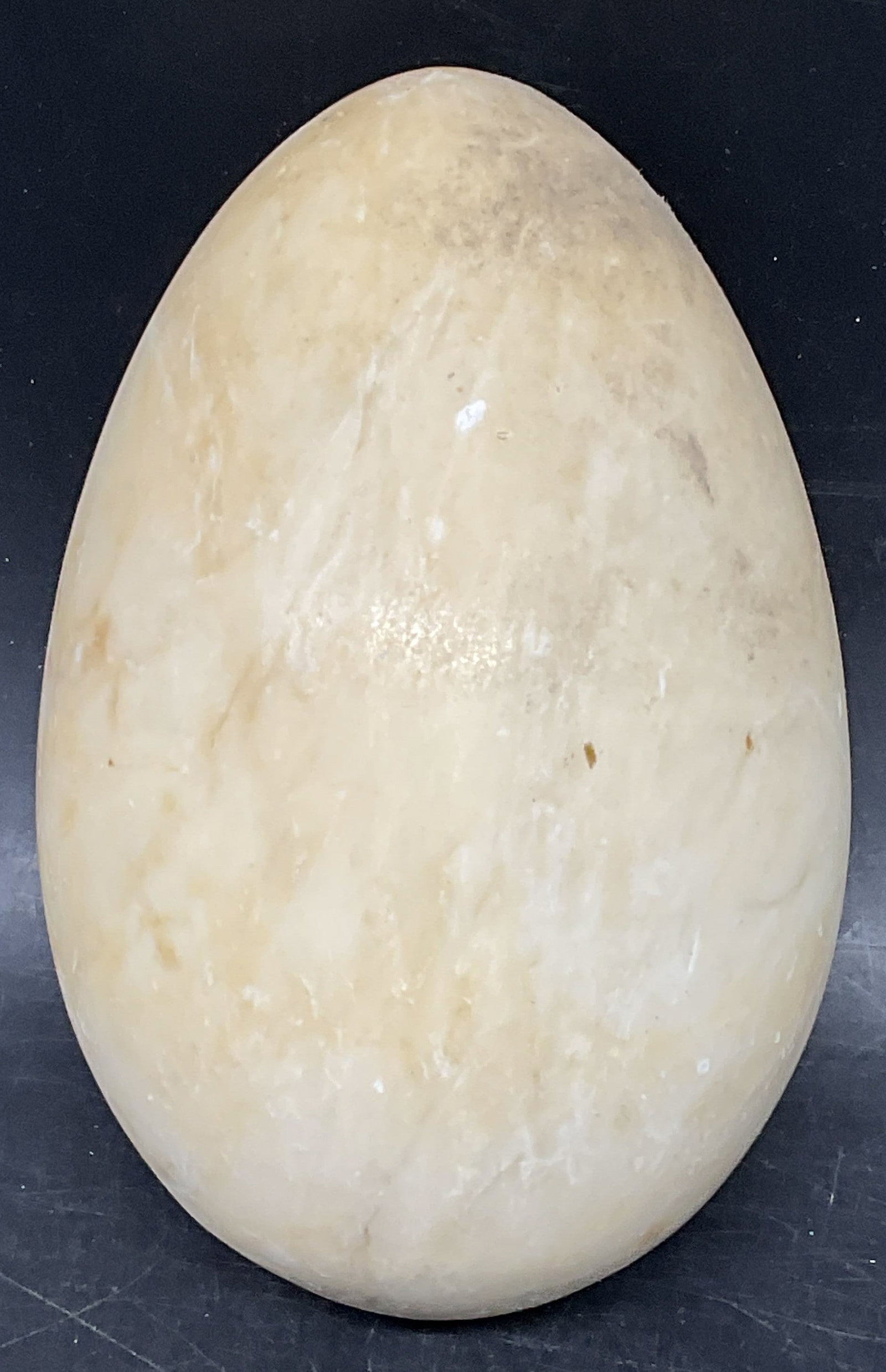 Vintage Carved White Alabaster Egg 5.5 inches (1 of 6)