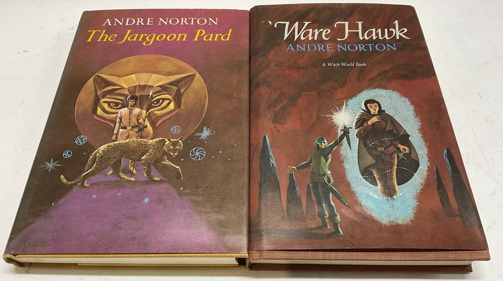 Lt 2 70s & 80s Andre Norton Books: 2 Andre Norton Books. Includes First Edition 1974 The Jargoon Pard and 1983 First Edition Ware Hawk. Published in Canada by McCelland & Stewart Ltd. Condition Consistent with Exposure. Measures app