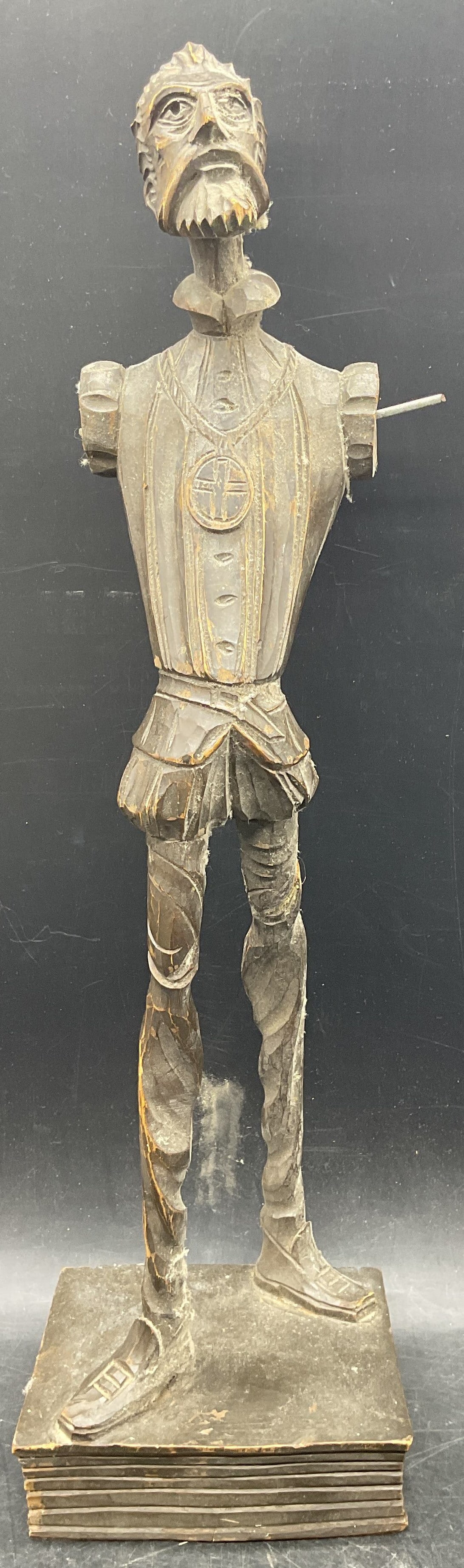 Vintage Don Quixote Carved Wood Sculpture (1 of 6)