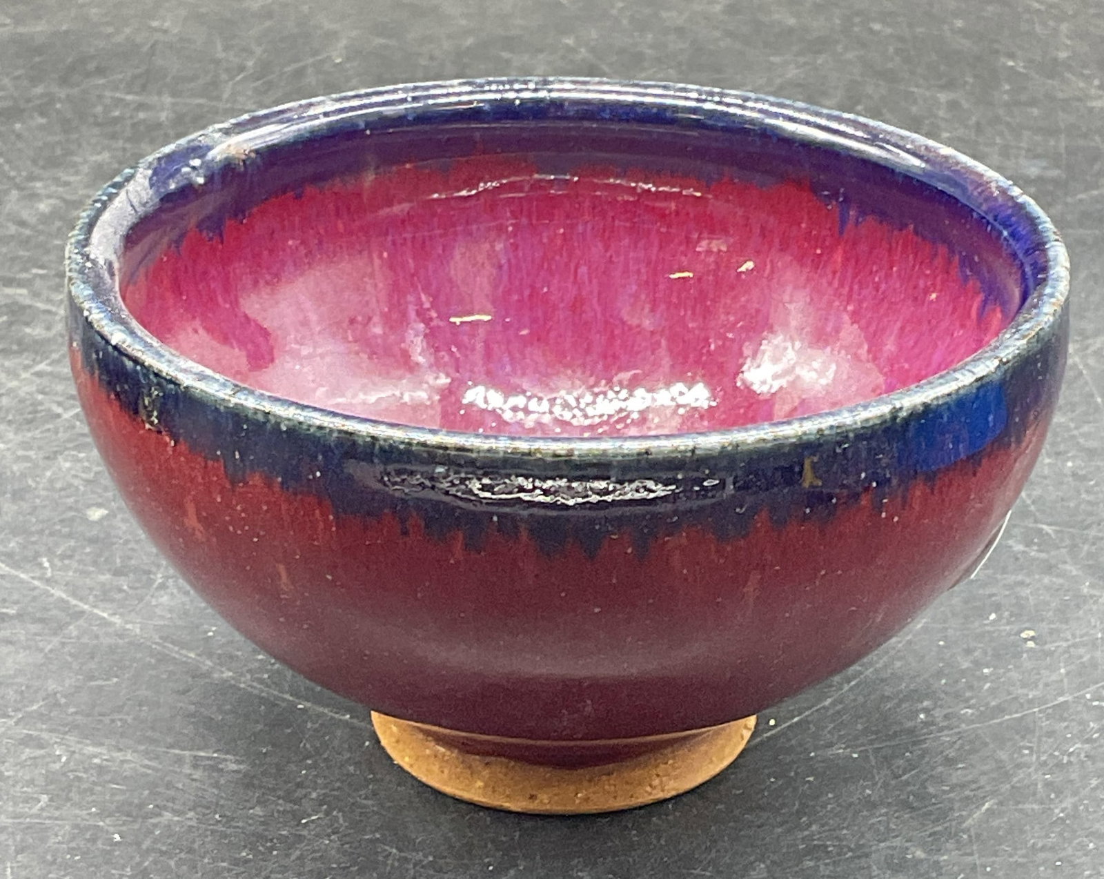 Hand Thrown Purple Drip Glaze Pottery Bowl (1 of 6)