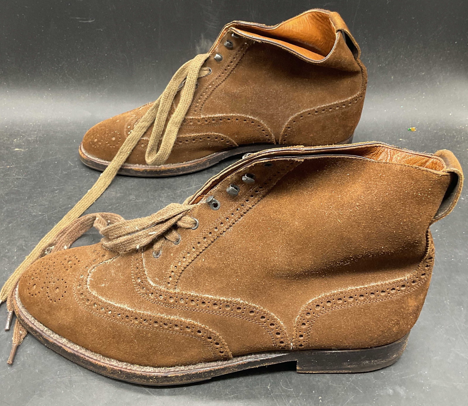 Fratelli Rossetti Brown Perforated Suede Shoes (1 of 7)