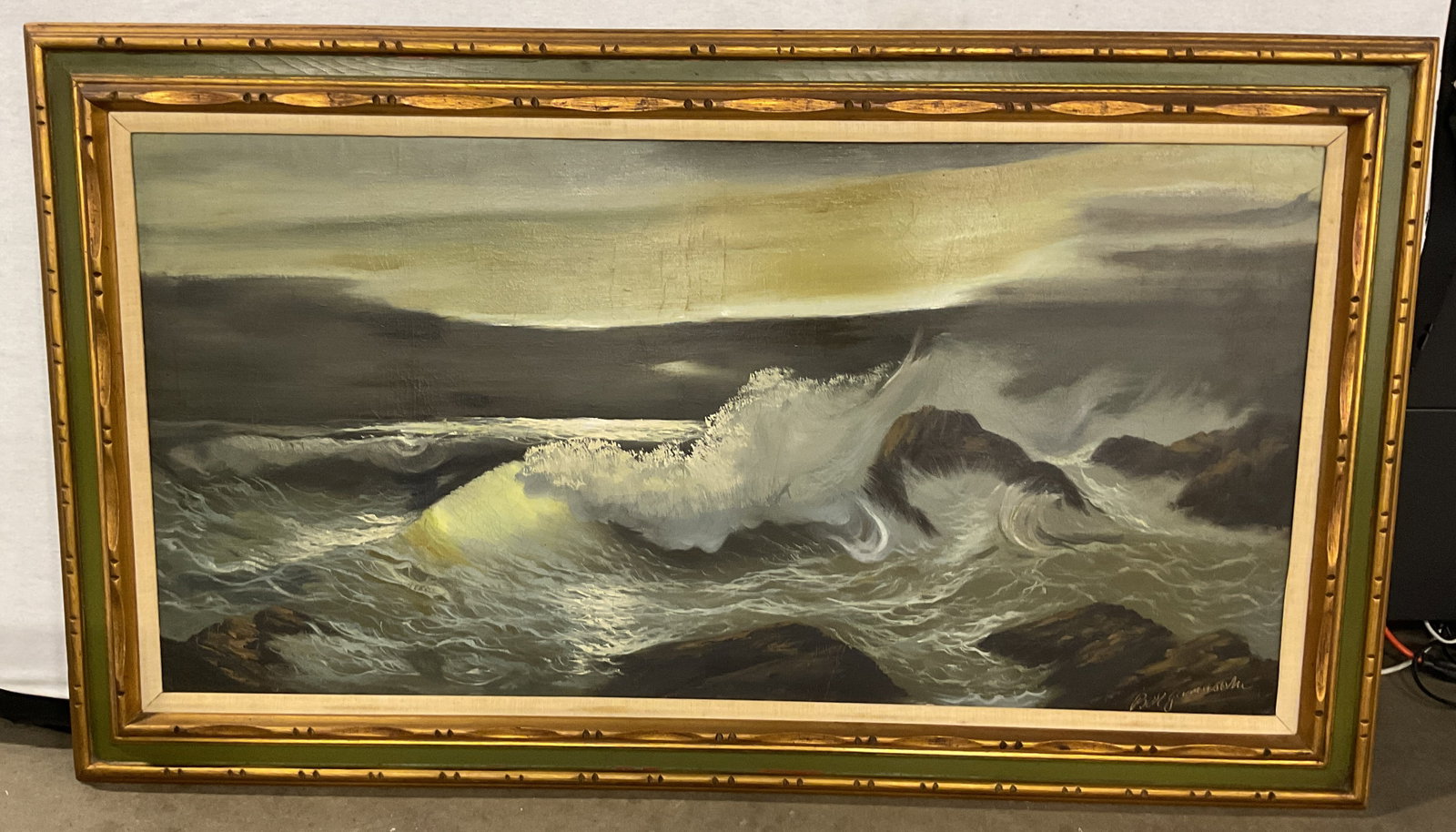 Paolo Emilio Bergamaschi Seascape Oil Painting 56i (1 of 7)