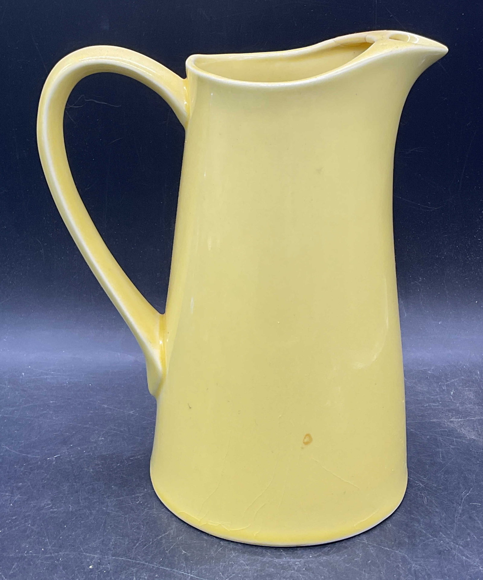 Vintage Mid Century Yellow Ceramic Pitcher (1 of 6)