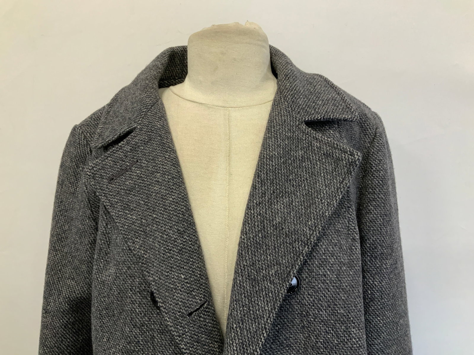 Designed By Anlette Grey Button Overcoat USA - 2