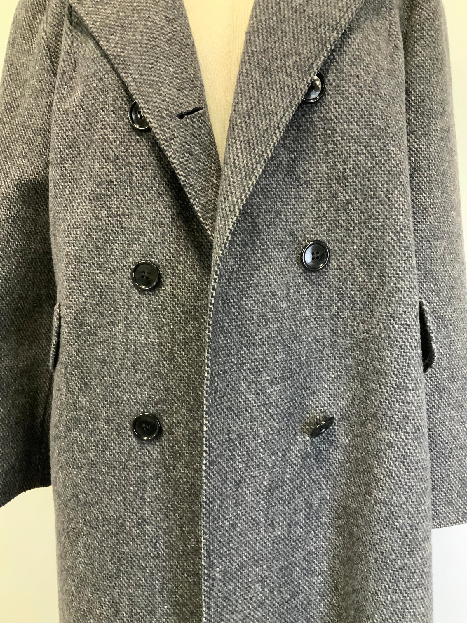 Designed By Anlette Grey Button Overcoat USA - 3