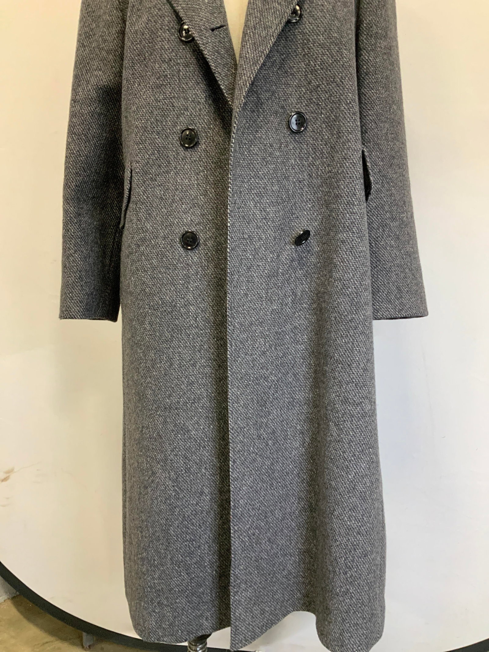 Designed By Anlette Grey Button Overcoat USA - 4